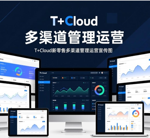 T+Cloud新零售 多渠道管理運營 全場景營銷整合  選擇T+Cloud，POS前端也能實現(xiàn)餐廳的業(yè)務(wù)，與零售業(yè)務(wù)完美融合。線上通過電商通，天貓、微店的業(yè)務(wù)數(shù)據(jù)統(tǒng)一歸集。